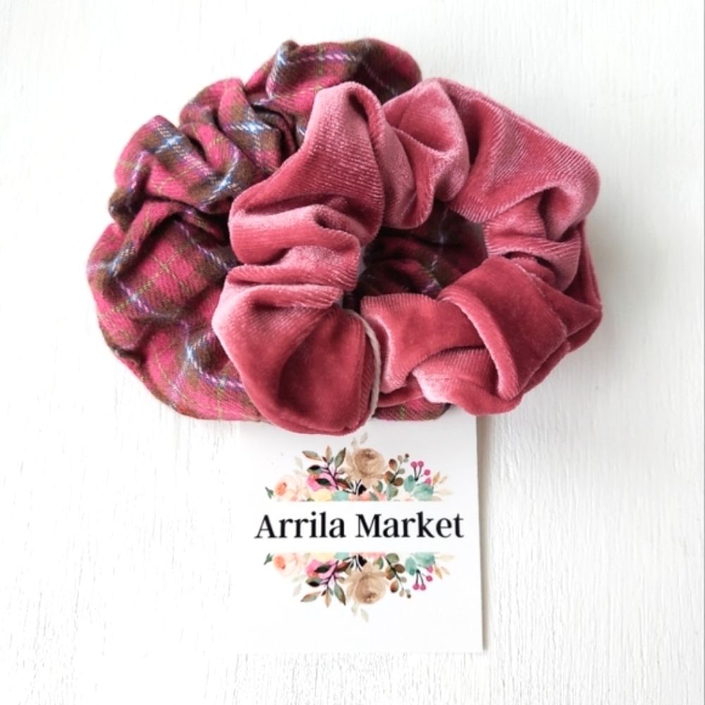 Plaid & Velvet Scrunchies